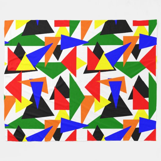 Triangle Collage Fleecedecke (Vorderseite (Horizontal))