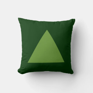 Triangle Colors - Avocado Green on Dk Green Kissen