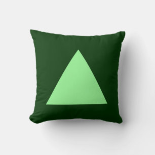 Triangle Colors - Minze Green auf Dk Green Kissen