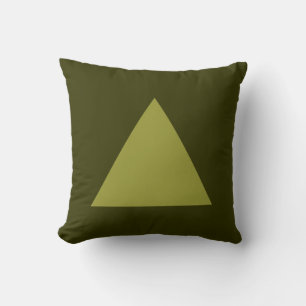 Triangle Colors - Olive on Dk Olive Kissen