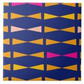 Triangle, Deutschland Spaß Cool, Modernes Blaues O Fliese (Vorderseite)