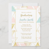 Triangle Frame Foto Abschluss Einladung (Rückseite)