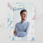 Triangle Frame Foto Abschluss Einladung (Vorne/Hinten)