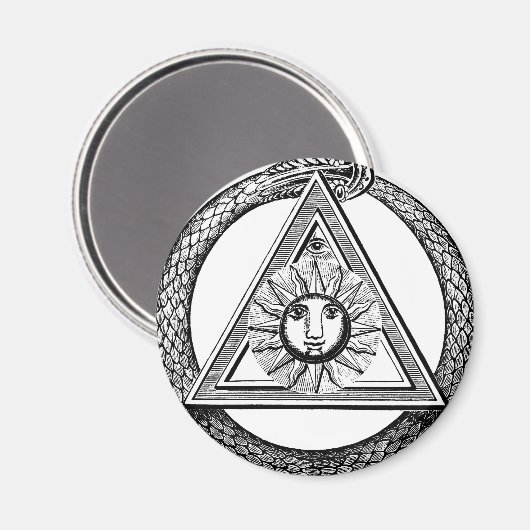 Triangle Freemason Snake Magnet (Vorderseite/Rückseite)