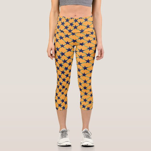 TRIANGLE GEOMETRIC ART CAPRI LEGGINGS (Vorderseite)