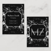 Triangle Geometric Black and White Smoky Monogram Visitenkarte (Vorne/Hinten)
