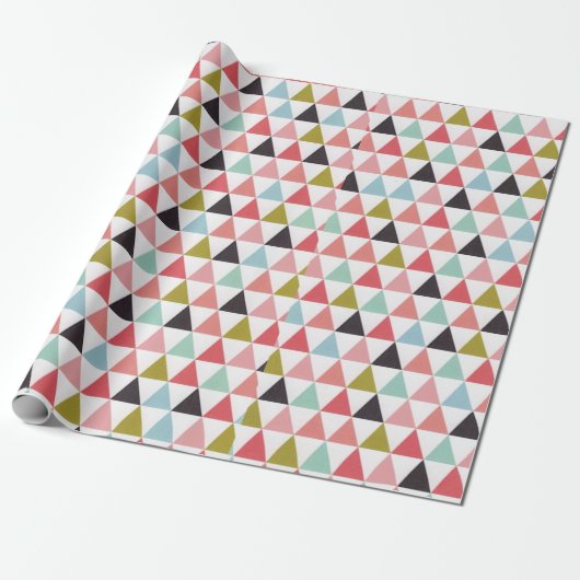 Triangle Geometric Colorful Vibranful Contemporary Geschenkpapier (Ungerollt)