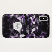 Triangle Geometric Lila Smoky Galaxy Monogram Case-Mate iPhone Hülle (Rückseite (Horizontal))