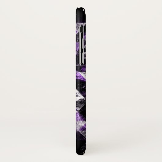 Triangle Geometric Lila Smoky Galaxy Monogram Case-Mate iPhone Hülle (Hinten/Links)