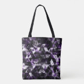 Triangle Geometric Lila Smoky Galaxy Monogram Tasche (Rückseite)