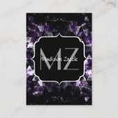 Triangle Geometric Lila Smoky Galaxy Monogram Visitenkarte (Rückseite)