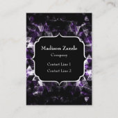 Triangle Geometric Lila Smoky Galaxy Monogram Visitenkarte (Vorderseite)