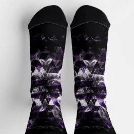 Triangle Geometric Lila Smoky Galaxy Muster Socken