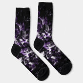 Triangle Geometric Lila Smoky Galaxy Muster Socken (Rechts)