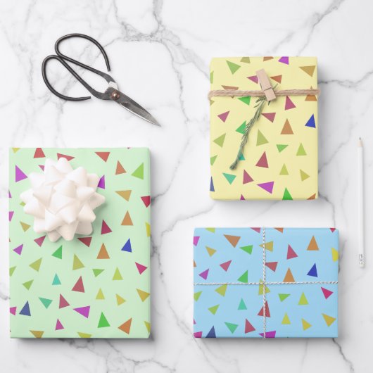Triangle Geometric Shape Art Geschenkpapier Set (Vorderseite)