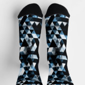 Triangle Geometric Vibrany Blue Smoky Galaxy Socken (Oben)