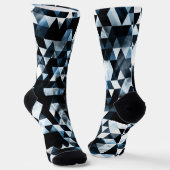 Triangle Geometric Vibrany Blue Smoky Galaxy Socken (Gewinkelt)