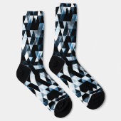 Triangle Geometric Vibrany Blue Smoky Galaxy Socken (Rechts)