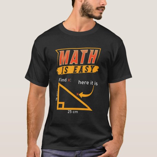 Triangle Geometrie Mathematik ist einfach zu finde T-Shirt (Vorderseite)