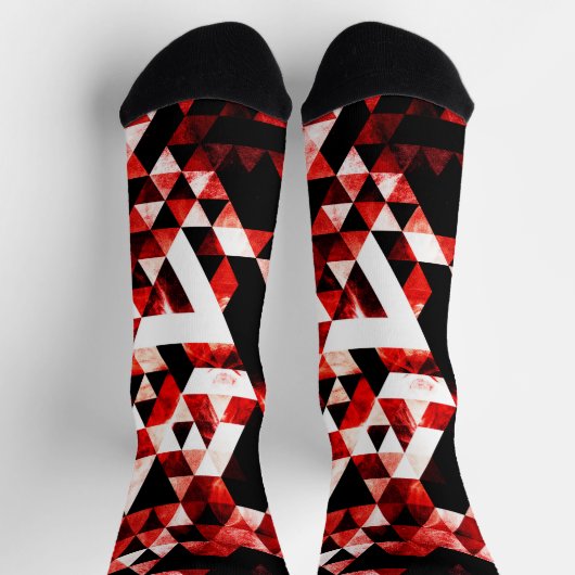 Triangle Geometry Vibranred Smoky Galaxy Muster Socken (Oben)