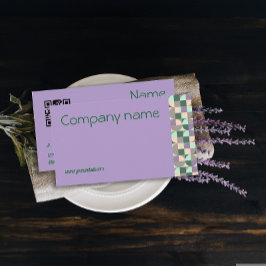 Triangle green turquoise lavene QR Business Card Visitenkarte