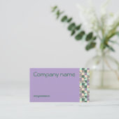 Triangle green turquoise lavene QR Business Card Visitenkarte (Stehend Vorderseite)