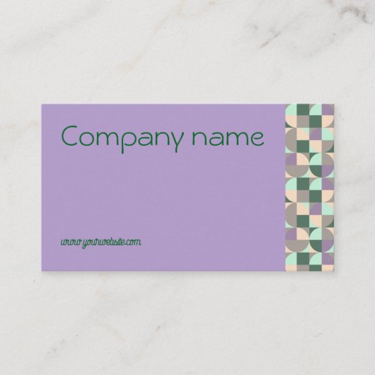 Triangle green turquoise lavene QR Business Card Visitenkarte (Vorderseite)