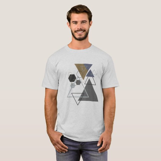 Triangle Hexagon Shapes/Abstrakt T-Shirt (Vorne ganz)
