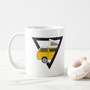 Triangle, klassischer Gelber Bus Kaffeetasse