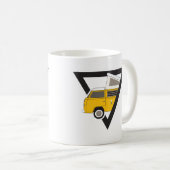 Triangle, klassischer Gelber Bus Kaffeetasse (VorderseiteRechts)