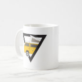 Triangle, klassischer Gelber Bus Kaffeetasse (Vorderseite Links)