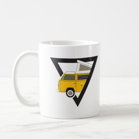 Triangle, klassischer Gelber Bus Kaffeetasse (Links)