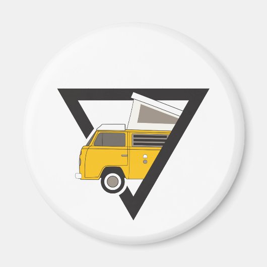 Triangle, klassischer Gelber Bus Magnet (Vorne)