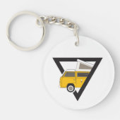 Triangle, klassischer Gelber Bus Schlüsselanhänger (Vorderseite)