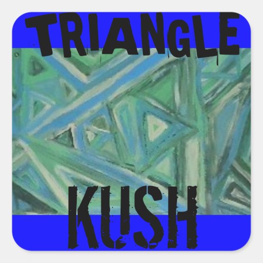 TRIANGLE KUSH QUADRATISCHER AUFKLEBER (Vorderseite)