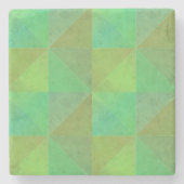 Triangle la Green Geometric Steinuntersetzer (Vorderseite)