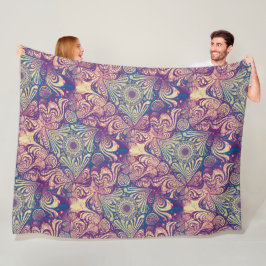 Triangle Labyrinth Mandala Nahtloses Muster 1 Fleecedecke