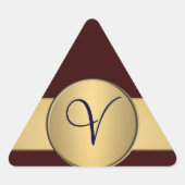 Triangle-Monogramm-Aufkleber - Maßgeschneiderte Dreieckiger Aufkleber (Vorderseite)