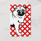 Triangle Mops Dog Illustration Cards Visitenkarte (Rückseite)