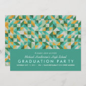 Triangle Mosaic Graduation Party Einladung (Vorne/Hinten)