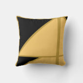Triangle Mustard Gold Einfache Elegant Kissen (Rückseite)