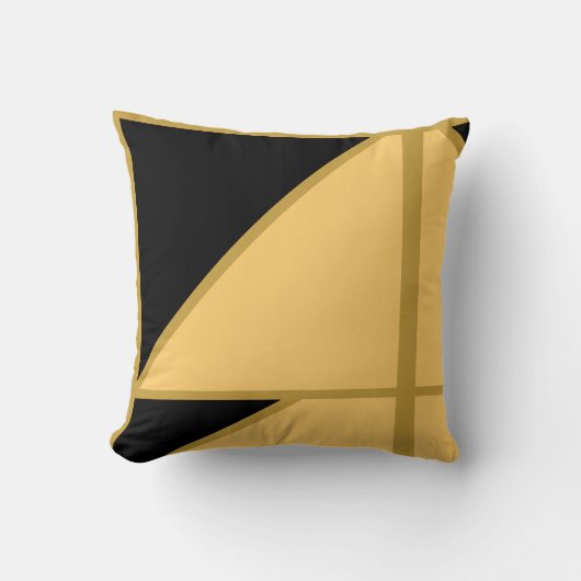 Triangle Mustard Gold Einfache Elegant Kissen (Vorderseite)