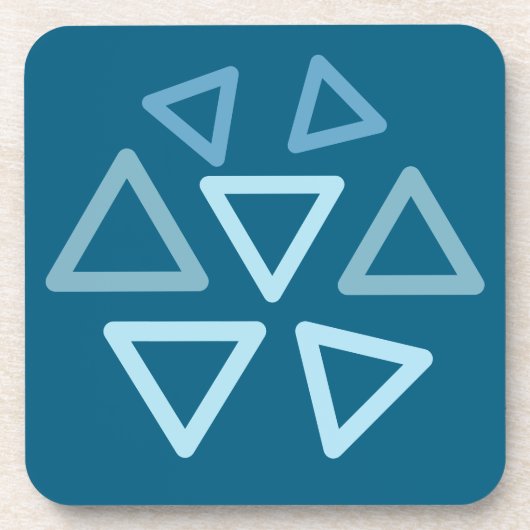 Triangle-Muster der Ocean Colors Getränkeuntersetzer (Vorderseite)