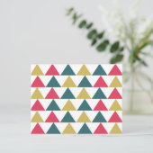 Triangle-Muster mit farbenfroher Geometrie Postkarte (Stehend Vorderseite)