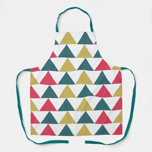 Triangle-Muster mit farbenfroher Geometrie Schürze (Vorderseite)