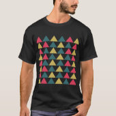 Triangle-Muster mit farbenfroher Geometrie T-Shirt (Vorderseite)