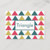 Triangle-Muster mit farbenfroher Geometrie Visitenkarte (Vorderseite)
