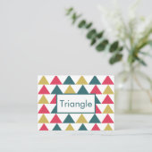 Triangle-Muster mit farbenfroher Geometrie Visitenkarte (Stehend Vorderseite)