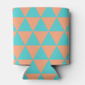Triangle Muster Orange und Light Blue Dosenkühler (Rückseite)