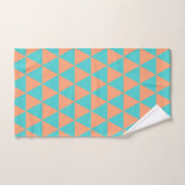 Triangle Muster Orange und Light Blue Handtuch (Handtuch)